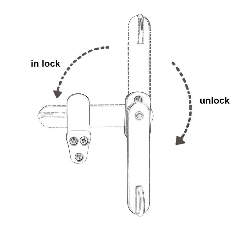 QCAA Solid Cast Brass Flip Latch Lock for Cabinet Door, 4", Vibrated Brass, 2 Pack, Made in Taiwan