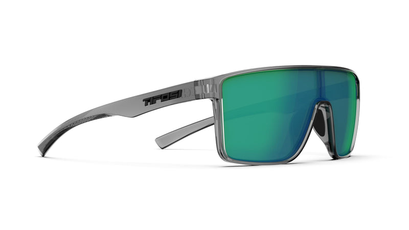 Tifosi Sanctum Sunglasses, Ideal For Cycling, Golf, Hiking, Running, Tennis & Pickleball, Lifestyle Crystal Smoke (Smoke Green Mirror)