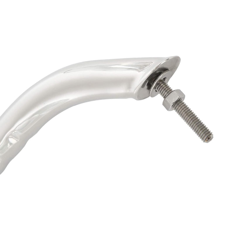 NovelBee 2pcs Boat Grab Handle,Polished Stainless Round Grab Handle Hand Rail with Finger Grip,Flange,Stud (Stud to Stud Distance:8-5/8”)