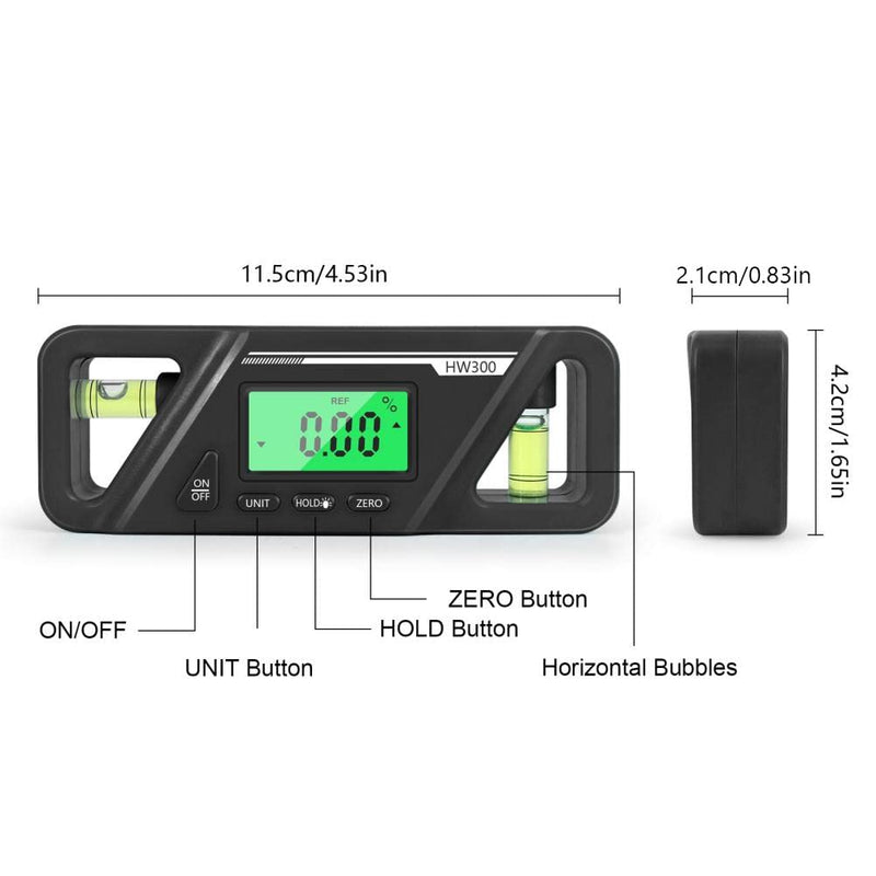Digital Level Magnetic, 2 in 1 Digital Angle Finder, Digital Protractor Inclinometer, LED Display Angle Ruler, Electronic Level