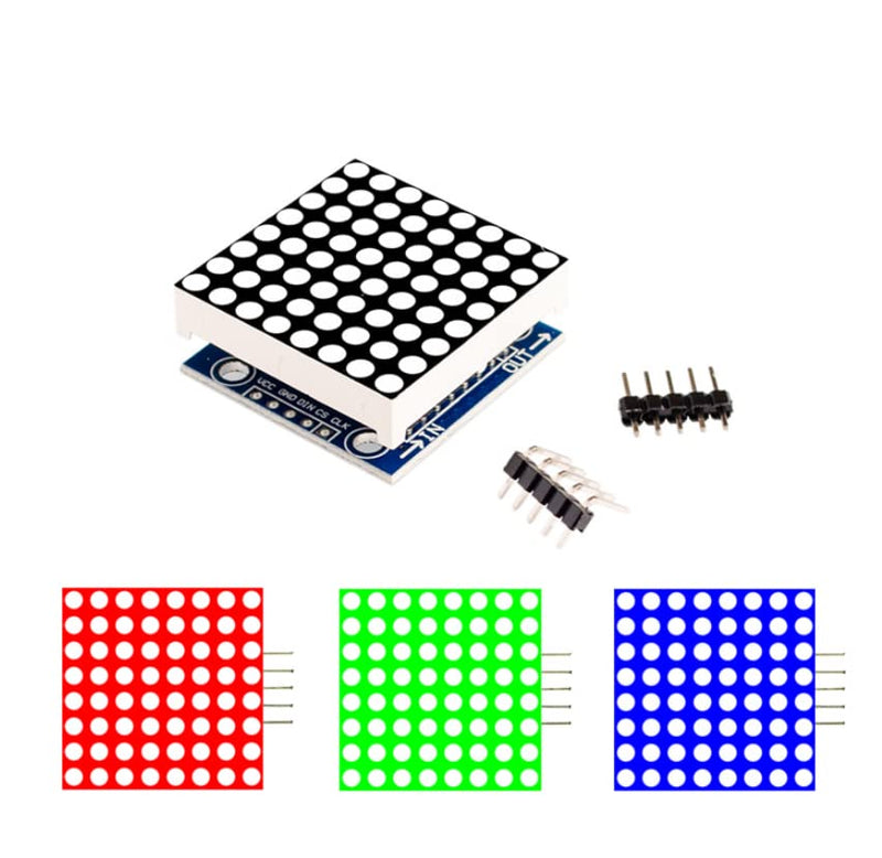 5PCS MAX7219 8x8 Dot Matrix LED Display Module 5V MCU Control MAX7219 8 * 8 LED Dot Matrix DIY Kit (Blue) Blue - NewNest Australia