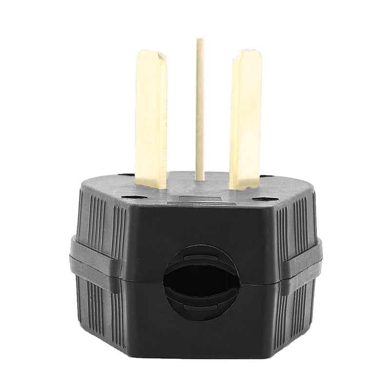 50Amp 3-Prong Dryer Nema 10-50P Plug 30/50A, 125/250V Angle Plug, 3 Pole 3 Wire Grounding Straight Blade Plug for Dyer and Ranges 1