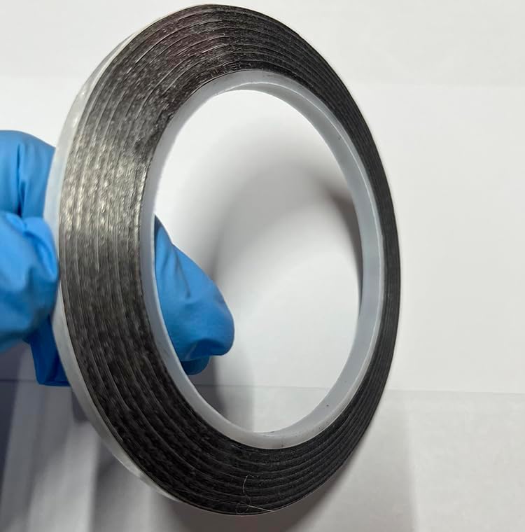 Aluminum Matrix Carbon Double-Sided Tape for SEM TEM EDS EDAX Scanning Electron Microscope Conductive Carbon Tape (Aluminum Substrate, 3 mm Width) Aluminum Substrate