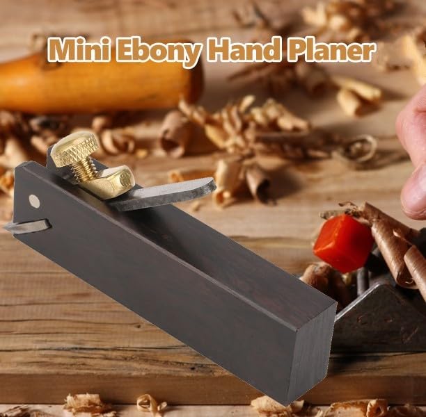 Mini Wood Planer, Woodworking Plane Ebony Mini DIY Cable Line Woodworking Plane Carpenter Wood Cutting Tool for Woodworking, Trimming, Wood Planing, Smoothing
