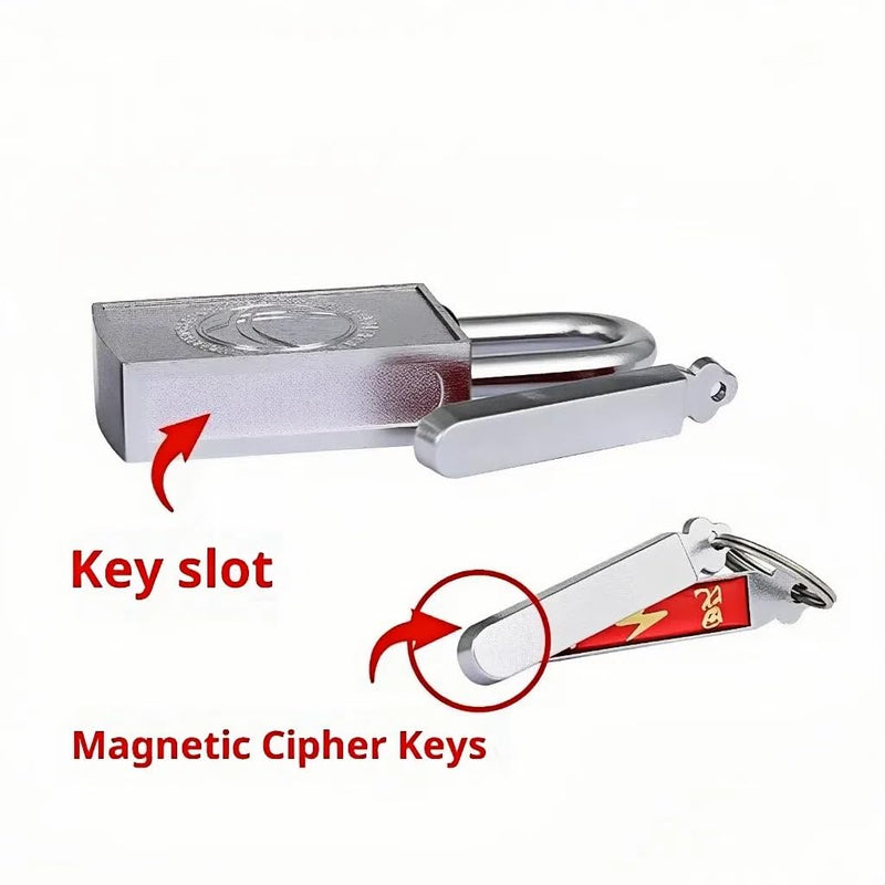 Keyless Hole Magnetic Padlock， 30mm Outdoor Weatherproof Lock， Waterproof Rust Proof Anti-Pry Combination Lock for Gates， Sheds， Toolbox， Fence， Cabinets & Storage