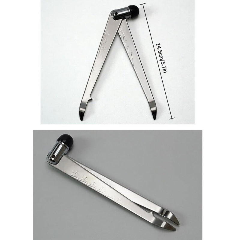 Portable Reflex Hammer with Built-in Measuring Ruler Rubber Tips Mallet Neuro Hammer Stainless Steel Neurological Tromner Hammers for Deep Tendon Reflex Testing Plantar Reflex Exam