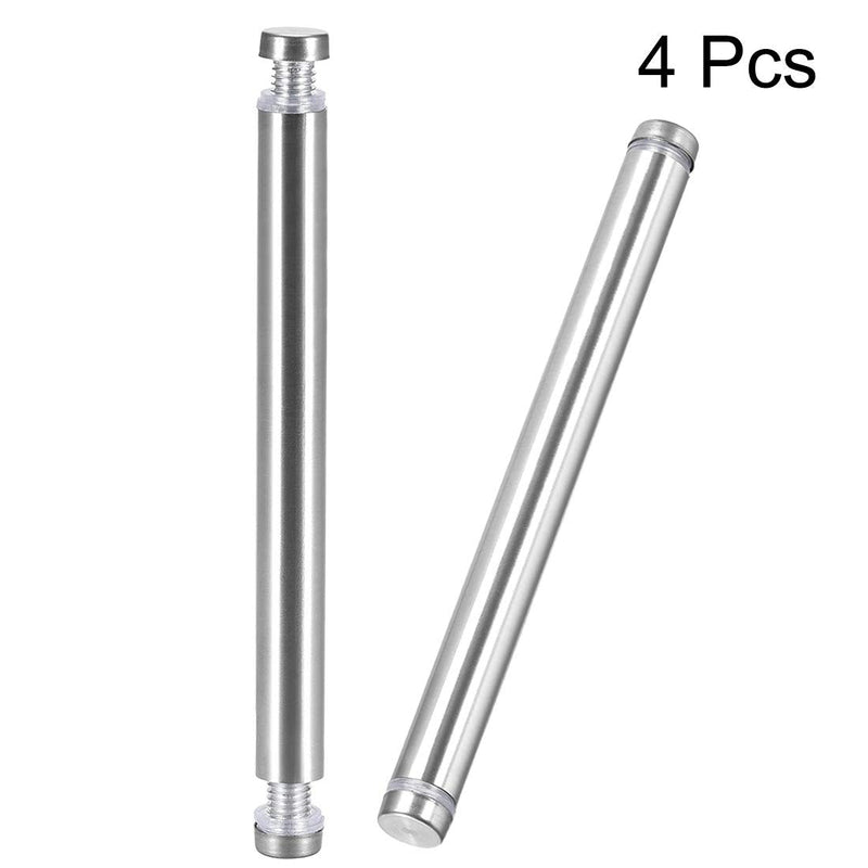 uxcell 1/2 Dia x 5-1/4"(12x134mm) Double Head Standoff Screws Acrylic Glass Nails 4pcs 134mm