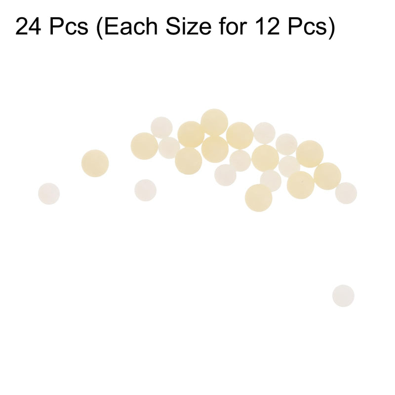 uxcell 24pcs Nylon Bearing Balls 4mm 5mm Solid Plastic Balls, Precision Mini Nylon Balls 4mm, 5mm 24