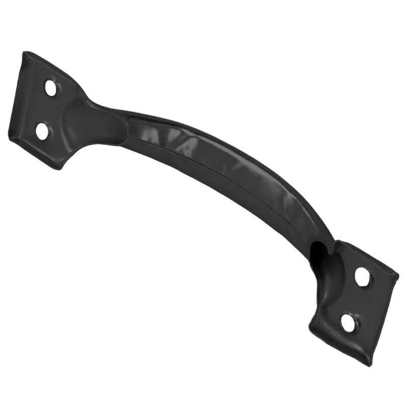 MOUYAT 20 PCS 6 Inch Gate Pull Handle, Black Rustic Cabinet Handles Garage Door Pull Handle with Mounting Screws, Screen Door Handle for Outdoor, Drawer