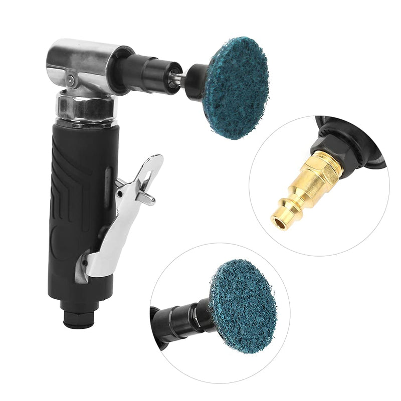 Angle Die Grinder, Comfortable Handle Grip 90 Degree 1/4 Air Grinder, Low Noise Pneumatic Angle Die Grinder 20000 RPM for Glass Hardware