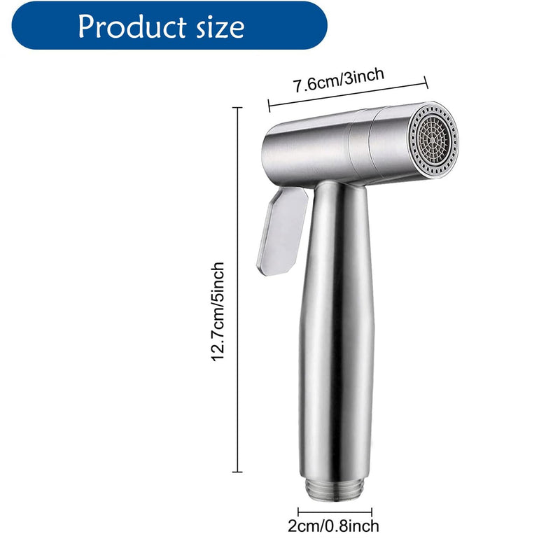 Handheld Bidet Sprayer for Toilet, Dual Mode Spray Head (Jet/Soft) Baby Cloth Diaper Sprayers Bide t for Toilet Stainless Steel Bathroom Hand Held (Bide t Sprayer Head Only)