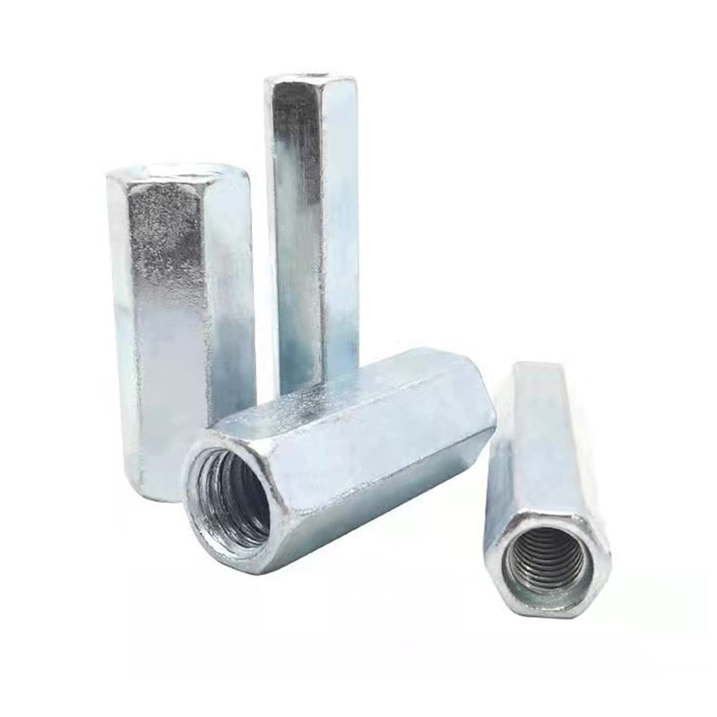 M10 X 1.5 x 32mm Long Rod Metric Hex Coupling Nut, Zinc Plated 5 Pcs M10 X 1.5 x 32mm