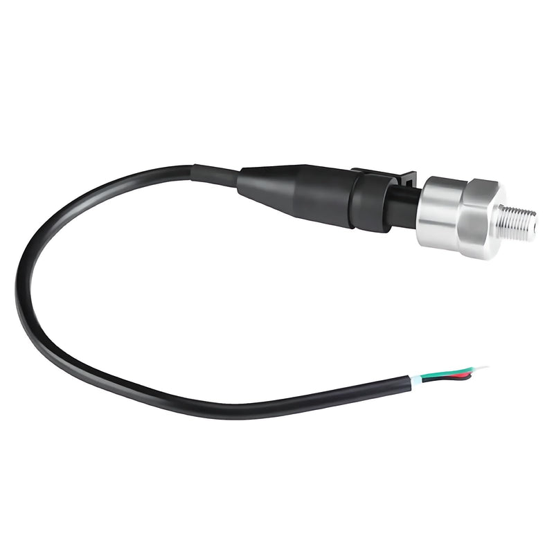 100 PSI Stainless Steel Pressure Transducer Sensor 1/8" NPT Thread with Connector Harness for Oil, Fuel, Air & Water