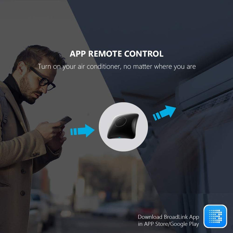 BroadLink RM4 pro IR/RF Universal Remote, 2.4 GHz Wi-Fi Only, Code Learning WiFi Remote Control for Smart Home and Entertainment Devices TV, STB, A/C, Curtain Motor, Compatible with Alexa RM Pro