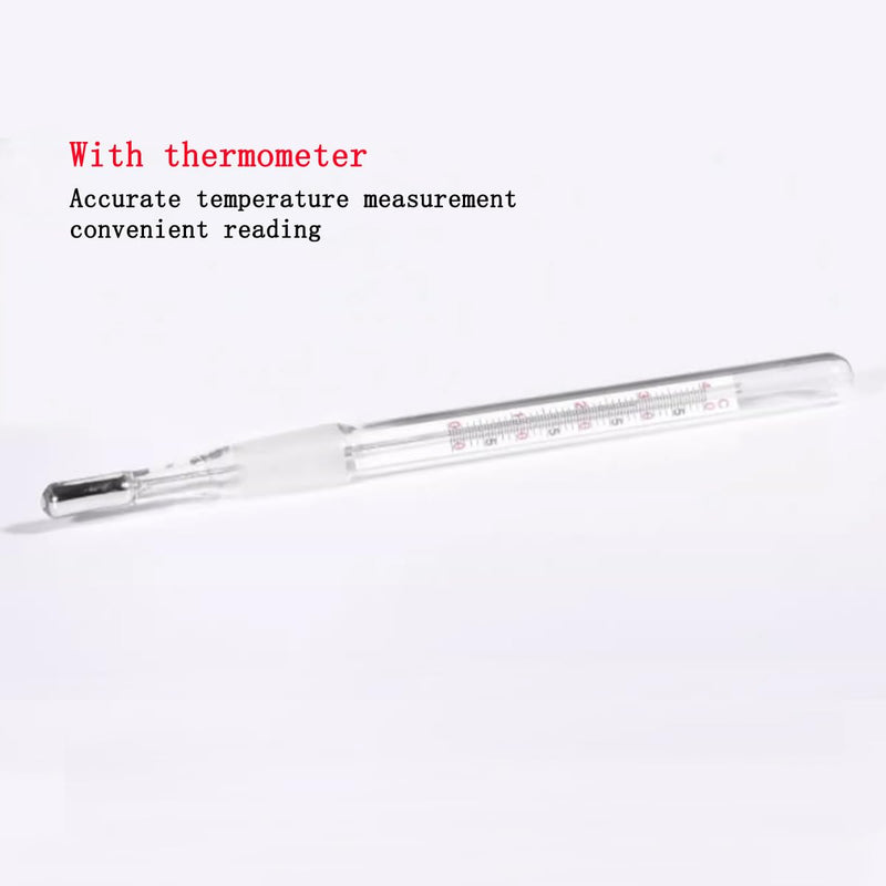 Laboratory Glass Pycnometer with Thermometer Borosilicate Glass Specific Gravity Bottle Lab Glassware for Determining Liquid Density Labs (10ml) 10ml