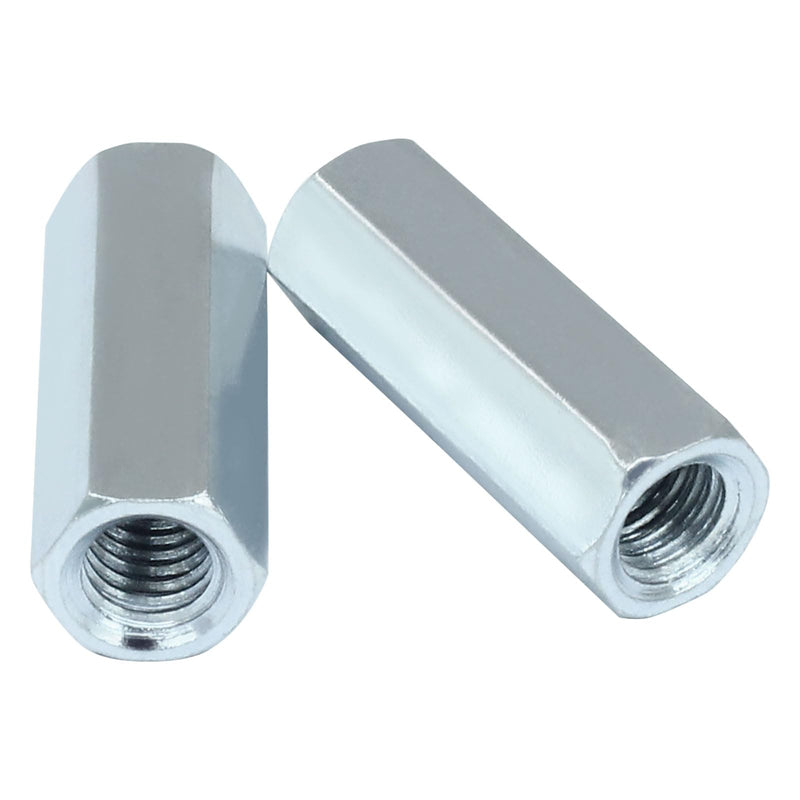 8 Pcs M5 X 0.8-Pitch 20 mm Length Metric Hex Coupling Nuts, 8 mm Width 304 Stainless Steel Threaded Rod Coupling Nut, Polishing Connector for Home Garage Repairs M5*20-8PCS