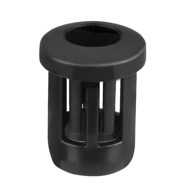 uxcell 200Pcs Lamp Socket Light-emitting Diode Holder Clip Bezel Mount 5mm LED Holders Panel Display Plastic Black