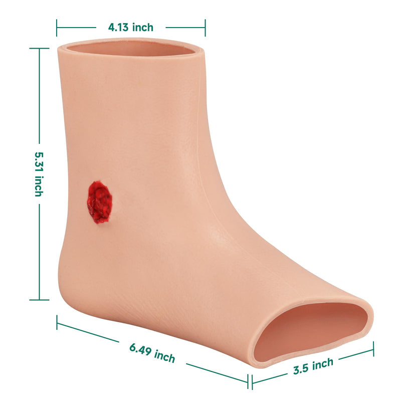 Ankle Bullet Wound Packing Trainer Sleeve | GSW Stop the Bleeding Training Simulator for Hemostasis Practice, Realistic First Aid & Emergency Response Demonstration