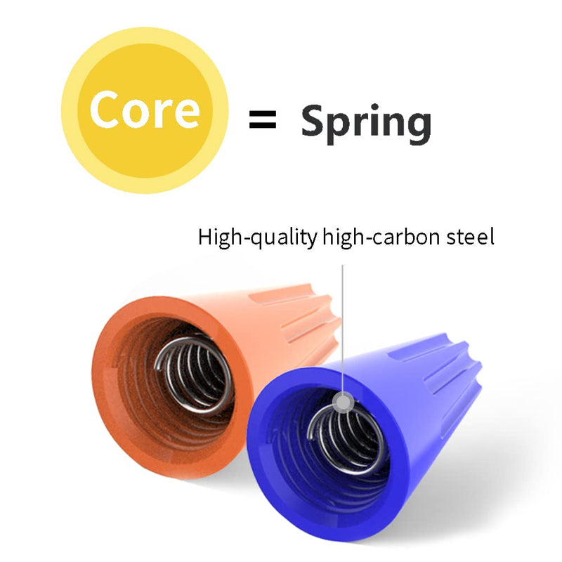 1000 Pcs Electrical Wire Connectors Screw Terminals, Grey Wire Caps Spring Insert Twist Nuts Connection Terminal 24-16 AWG (Gray)