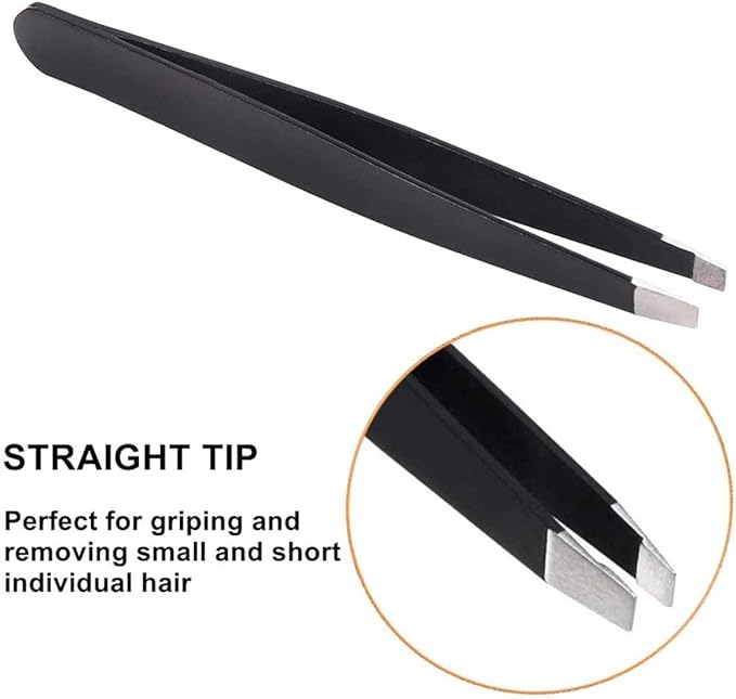 Eyebrow Tweezers Set, 2 Pack Professional Stainless Steel Precision Incline Tweezers and Pointed Eyebrow Tweezers Set Eyebrow Puncture Buried Hair and Facial Hair Remover for Women Men by RuiChy - NewNest Australia