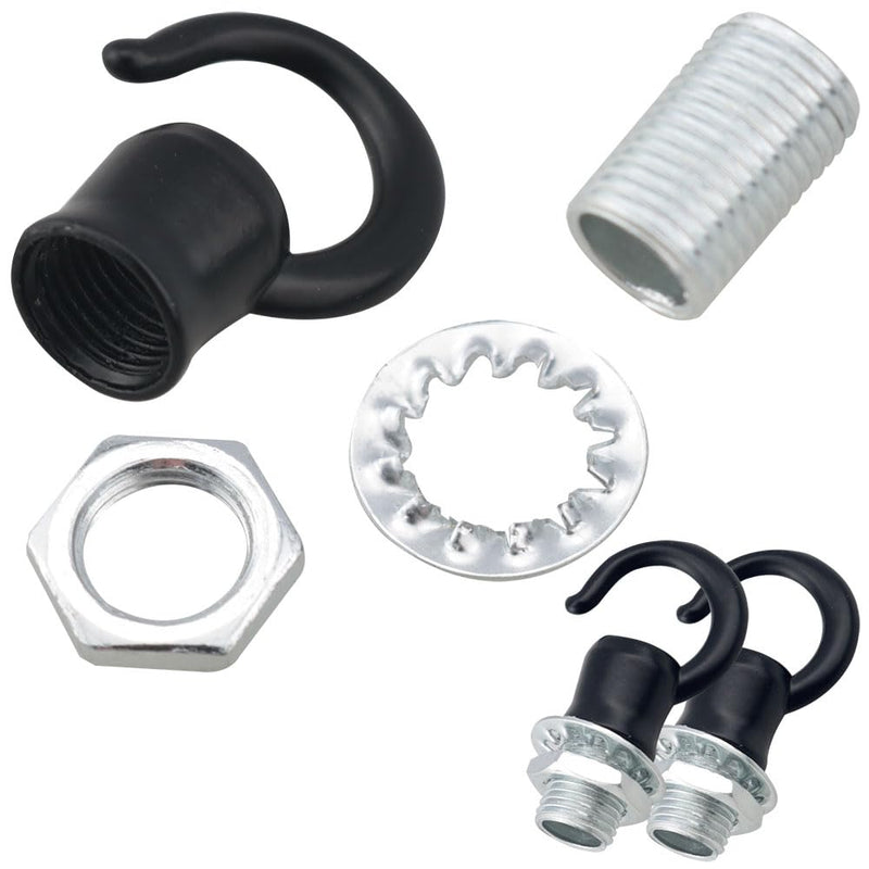 4 Sets Opening Fixture Hook Eyebolt Nut Lamp Nut Lantern Hook Lamps Lighting Accessories DIY for Fixing Wire and Chandeliers