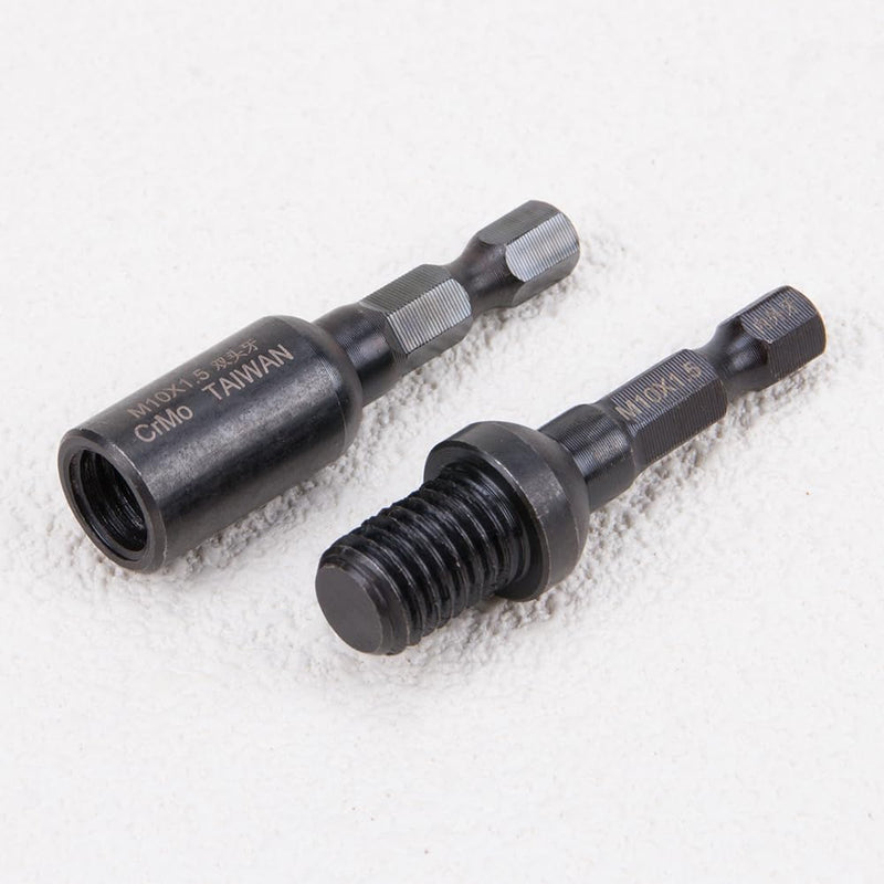 2Pcs High Stability M10 Hanger Bolt Driver Double-Ended Screw Nut & Threaded Insert Driver Tool for Woodworking Home Appliance Fixing(1/4 Inch Drive M10*1.5mm) - NewNest Australia