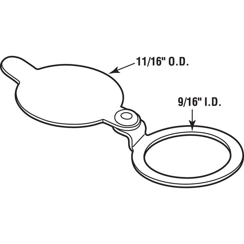 Prime-Line S 4793 Privacy Door Viewer Cover, 9/16 In. Inside Diameter Ring Fits Door Viewer (Single Pack)