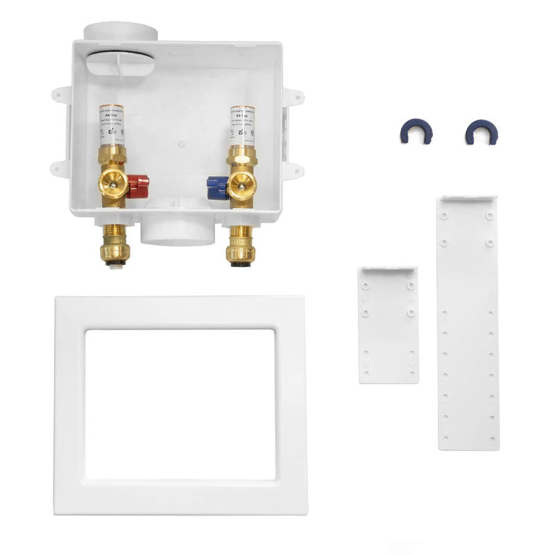 1Pc EFIELD 1/2"Push Washing Machine Box,Center Drain/Copper Arrestor(WM015) With Water Hammer Arrestor