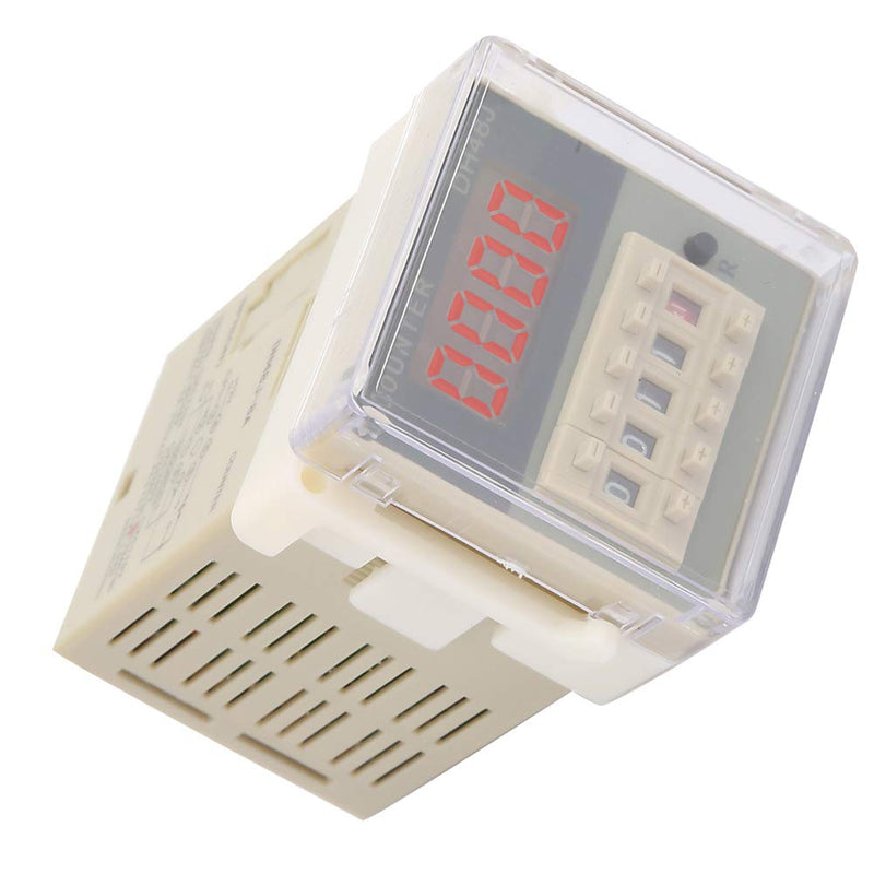 Digital Counter, Digital Display Counter Time Relay Controller 0-999900 Electronic 8 Pins Counter Relay Reset Sensor Sensing Count for Remote Control Automatic Control System(12V AC/DC)