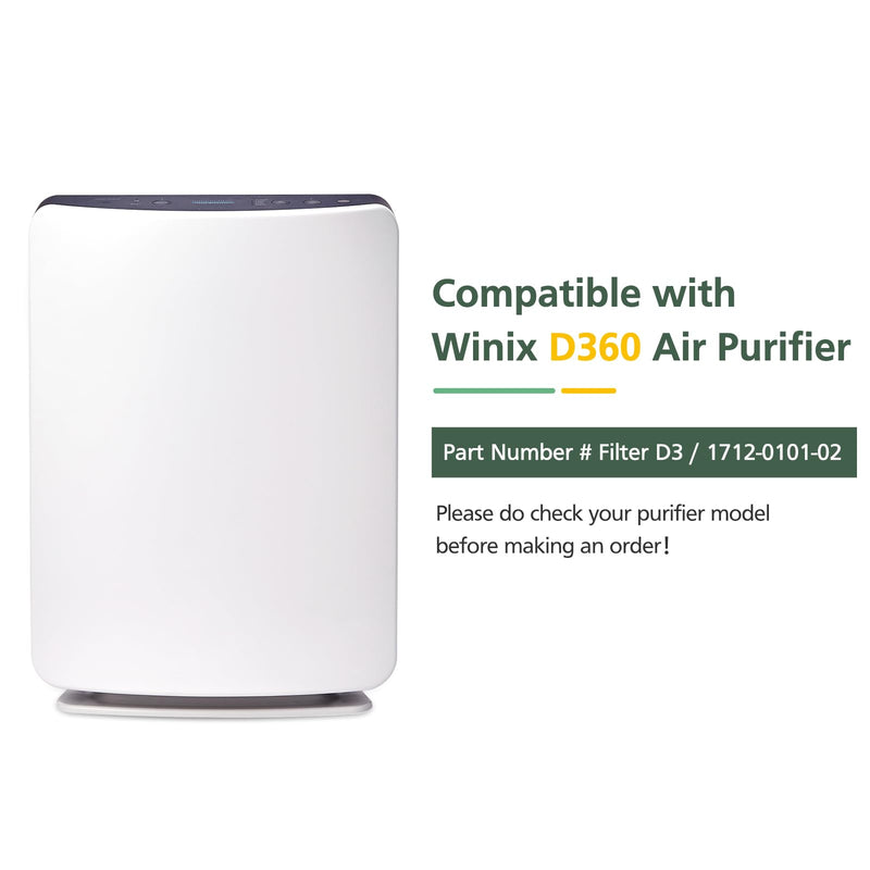 D360 Replacement Filter D3 Compatible with Winix D360 Air Purifier