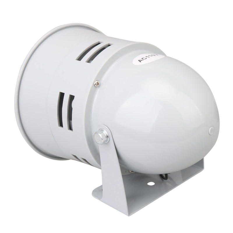 Mxfans AC110V MS-290 Grey Plastic Mini Motor Siren Sound Alarm Industrial Accessory