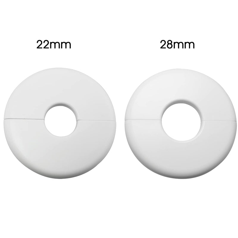 2pcs Pipe Hole Air Conditioning Hole Decorative Cover 22x80mm Snap On White Round Cover Round Escutcheon Plate