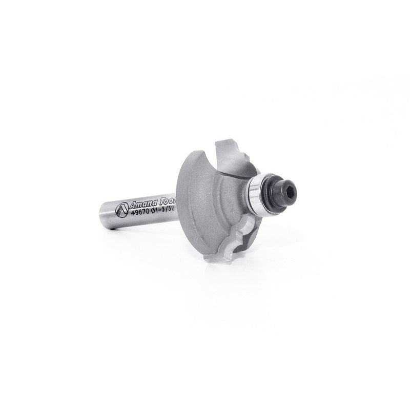 Amana Tool - 49670 Carbide Tipped Classical Stile 1-3/32 Dia x 1/2 x 9/64 Radius x 1/4 Inc 1-3/32 Dia x 1/2 x 1/4 In
