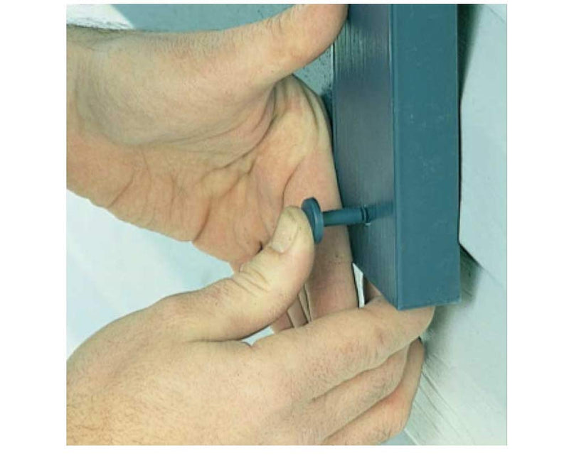 Window Shutters Panel Peg Lok Pin Pegs Screws Spikes 3 inch 60 Pack (White) Exterior Vinyl Shutter Hardware Strongest Made in USA