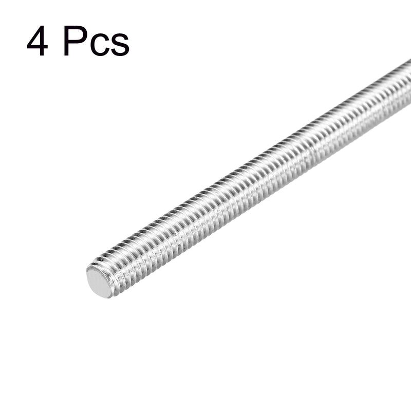MECCANIXITY Fully Threaded Rod 3/8"-16 UNC Thread Pitch 304 Stainless Steel Right Hand Threaded Rods Bar Studs,12 inch 4 Pack 3/8"-16 UNC x 12 inch
