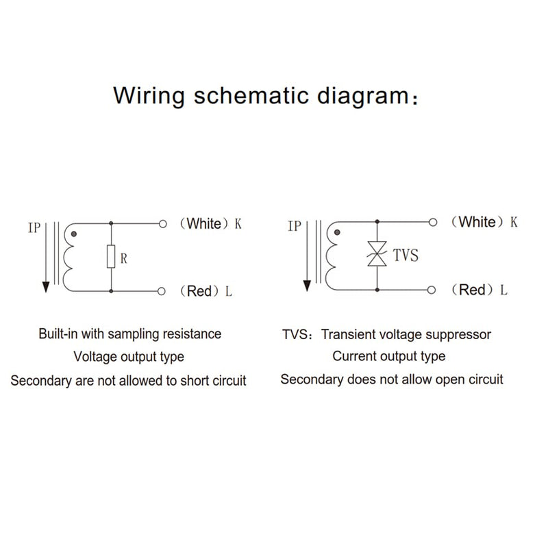2Pcs SCT-013-000 50A 1V Non-invasive Split Core Current Transformer Sensor SCT013 50A/1V