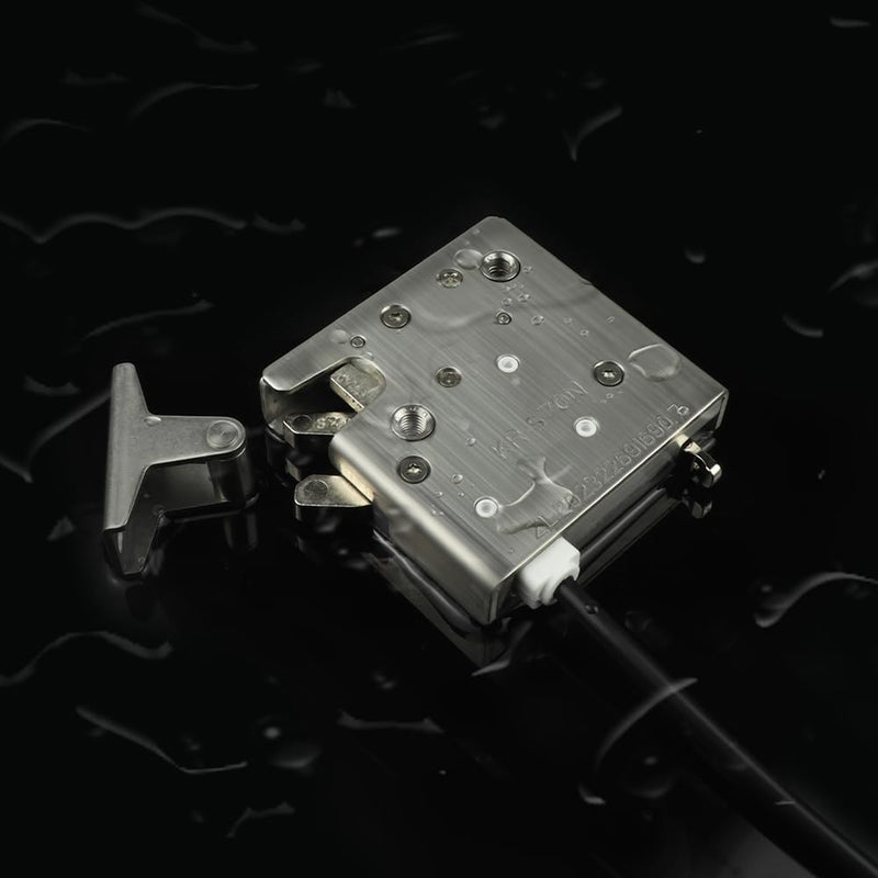 Electronic Rotary Push-to-Close Latch, Auto Relock, with Latch Status Microswitch, Non-Sealed Connector， Electric Lock for Cabinet Drawer Locker