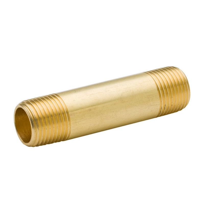 Legines Brass Pipe Fitting, Long Nipple, 1/2" NPT Male x 1/2" NPT Male, 2" Length (Pack of 2) 1/2×2"