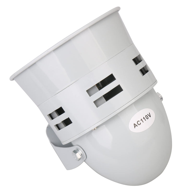 Mxfans AC110V MS-290 Grey Plastic Mini Motor Siren Sound Alarm Industrial Accessory