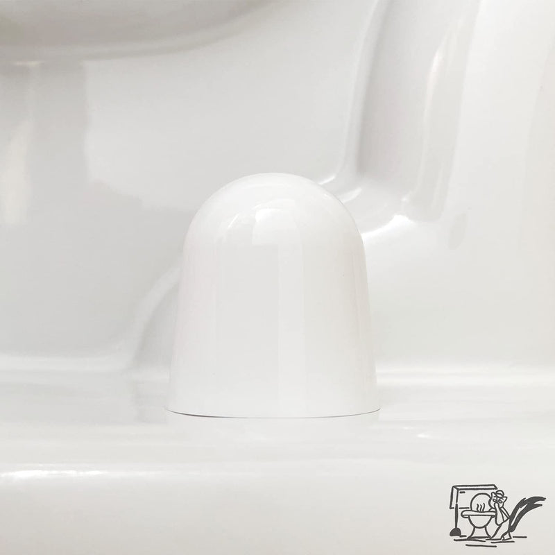Stinky John's Tall Toilet Bolt Caps - Universal Fit with a Round Top - White Caps (2) 2
