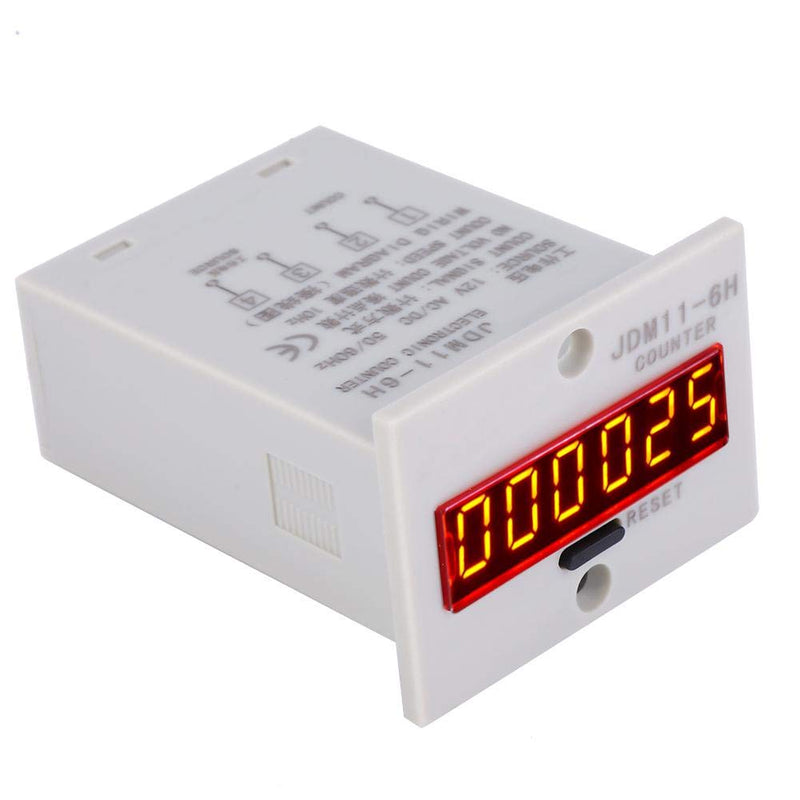 Electronic Counter,JDM11-6H No Voltage Counter 6 Digits Electronic LED Digital Display Counter Relay(AC220V)