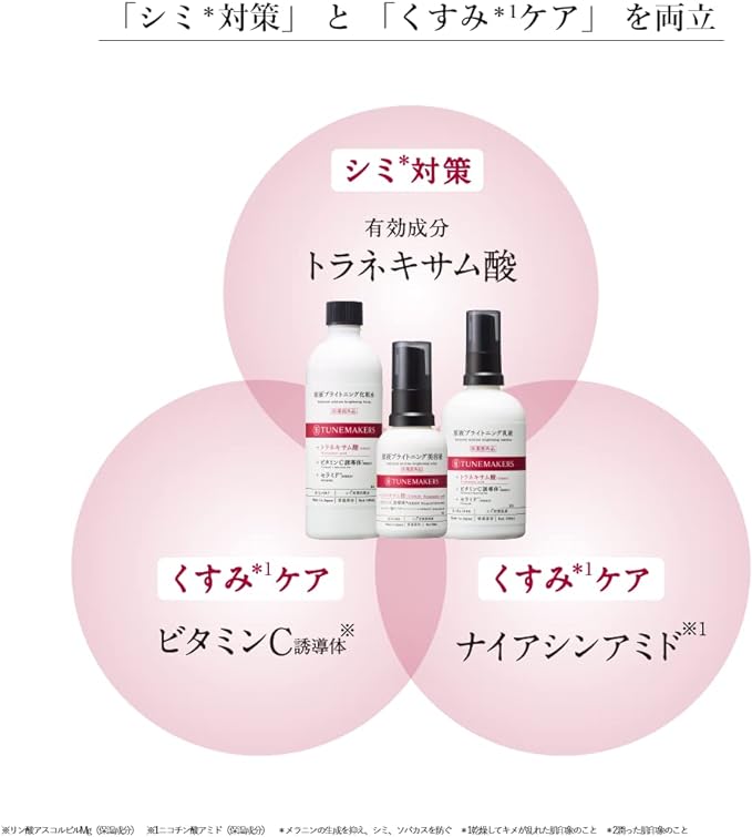 TUNEMAKERS Lotion, , Solution Brightening Lotion, 4.2 fl oz (120 ml), Stain Countermeasure, Tranexamic Acid, Niacinamide, Whitening Lotion - NewNest Australia