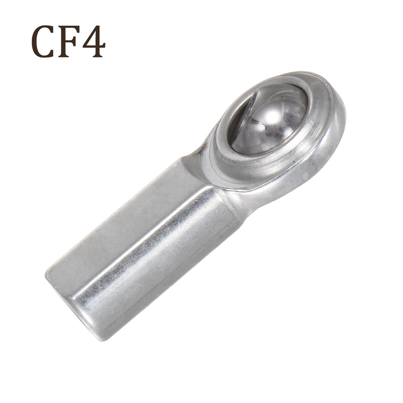 4pcs CF4 Rod End Joint Bearing - [1/4" Bore, 1/4-28 UNF Right Hand Thread] Female Rod End with Jam Nuts, 45# Carbon Steel 4