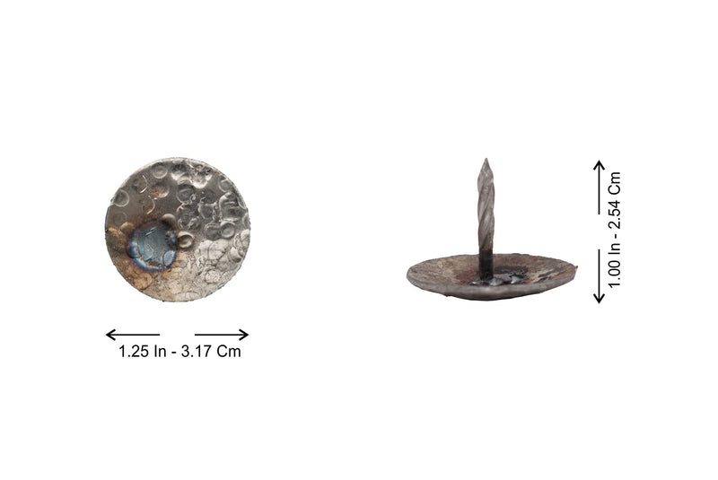 Clavos Decorative Nails 25 Pack Round Nails Rustic Bolts Lightly Hammered Nail Heads Unfinished Rusted (1.25 Inch) 1.25 Inch