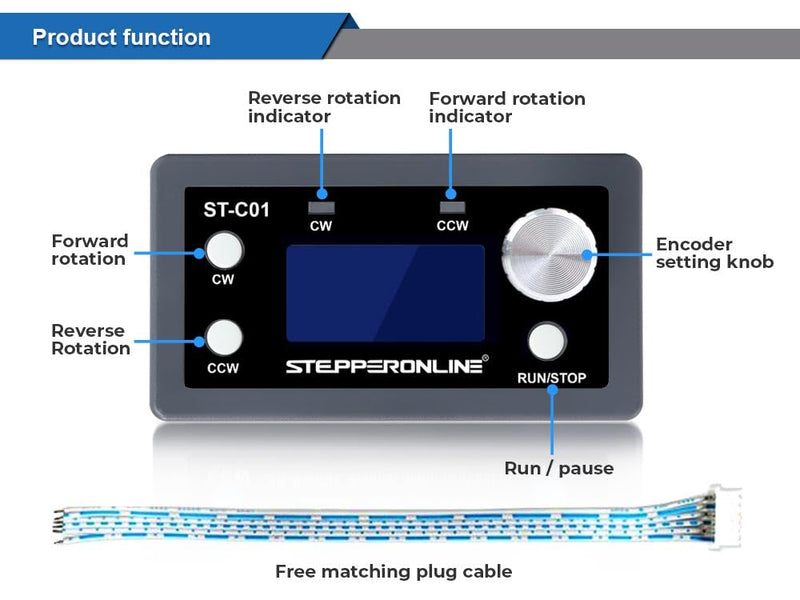 STEPPERONLINE Stepper Motor Controller 5-30VDC TTL Serial Remote Communication for Single Axis Nema 17, 23 Stepper Motor