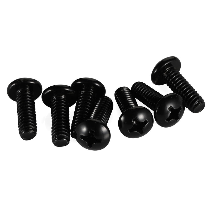 6-32 x 3/8" Pan Head Machine Screws, Stainless Steel 18-8 Black Finish, Fully Threaded, 100 PCS 6-32 x 3/8"