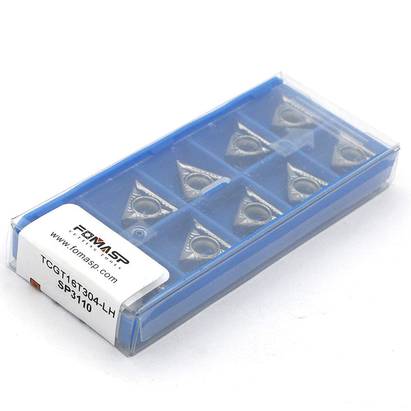 Carbide Inserts for Aluminum TCGT32.51 / TCGT16T304 for Turning Cutting Tools, "LH" fit to Finishing Aluminum Metal Cutting 10PCS