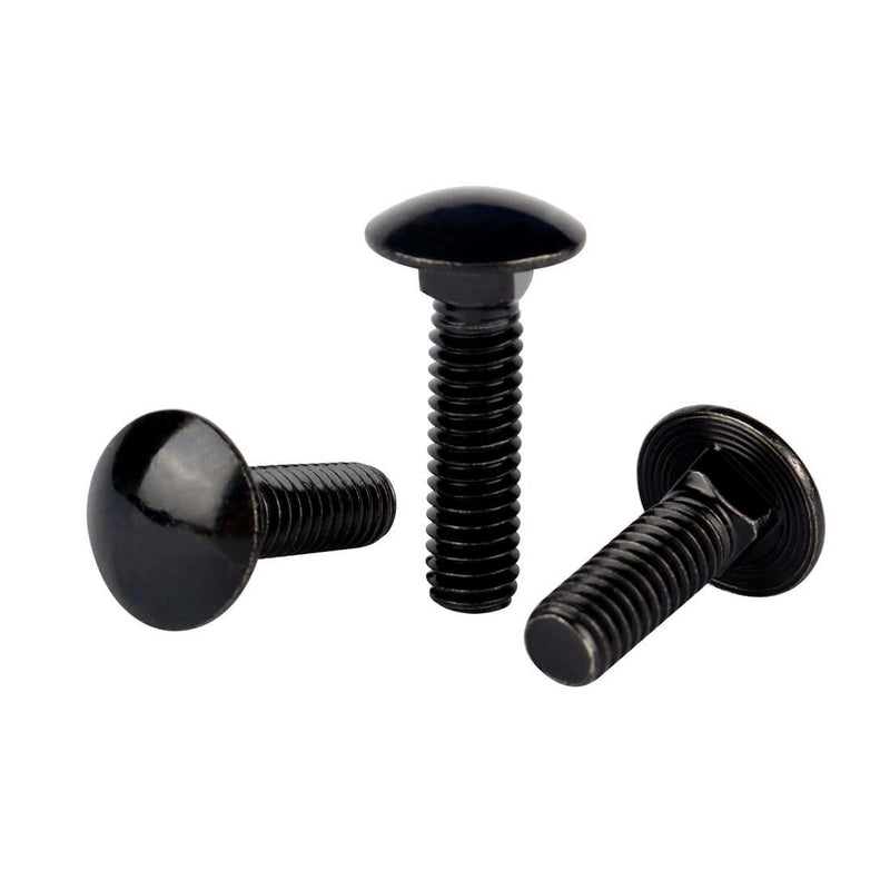 1/4-20 x 3/4" Carriage Bolts Screws Black Finish, Round Head Square Neck, 304 Stainless Steel 18-8, UNC Full Machine Coarse Thread, 20Pcs 1/4-20 x 3/4" (20 Pcs)