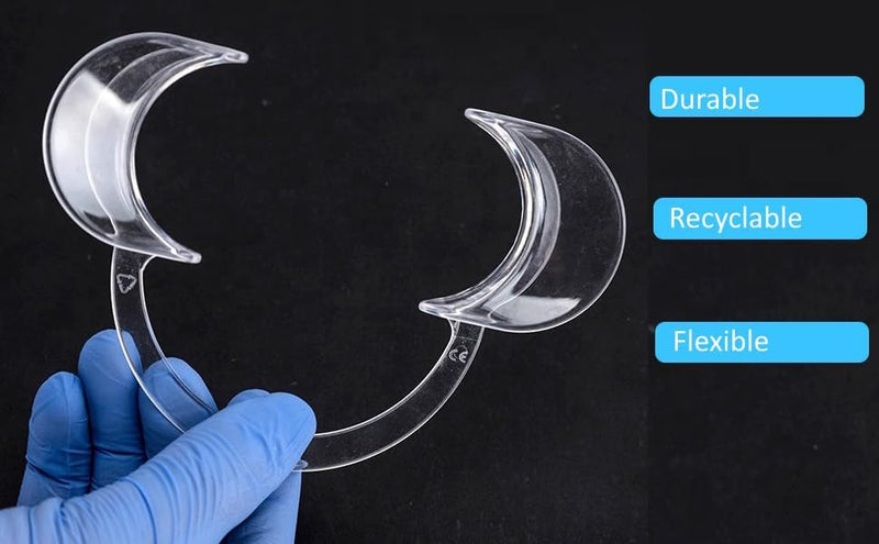 20-Pack- Dental C-Shape Oral Cheek Mouth Lip Retractor Opener for Dental Teeth Whitening or Fun Games - Middle Size