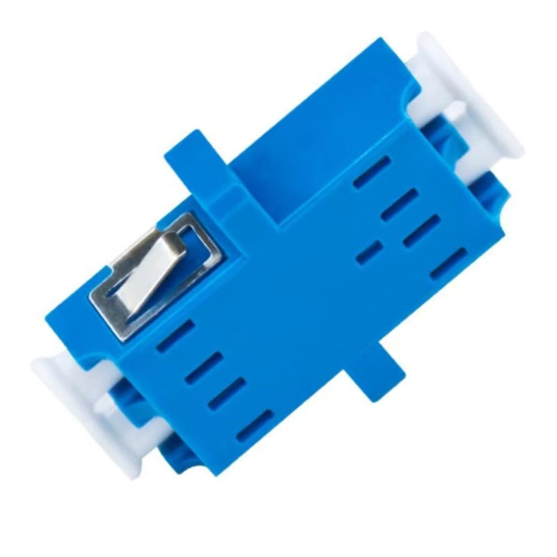 6 Pack Single Mode Fiber LC to LC Adapter, Duplex Coupler (SM, 9/125μm), Blue Flange Type for Secure Fiber Optic Cable Connections